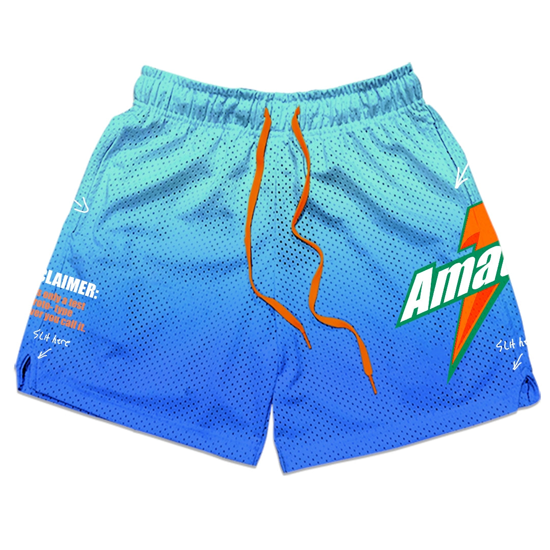 AMATEUR PASTEL BLUE MESH SHORTS