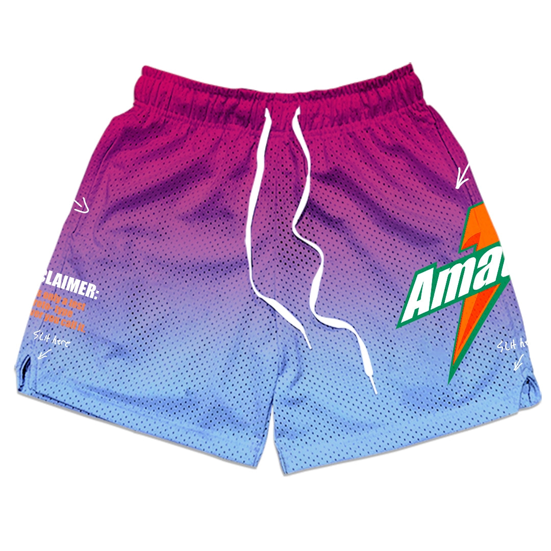 AMATEUR PASTEL PINK MESH SHORTS