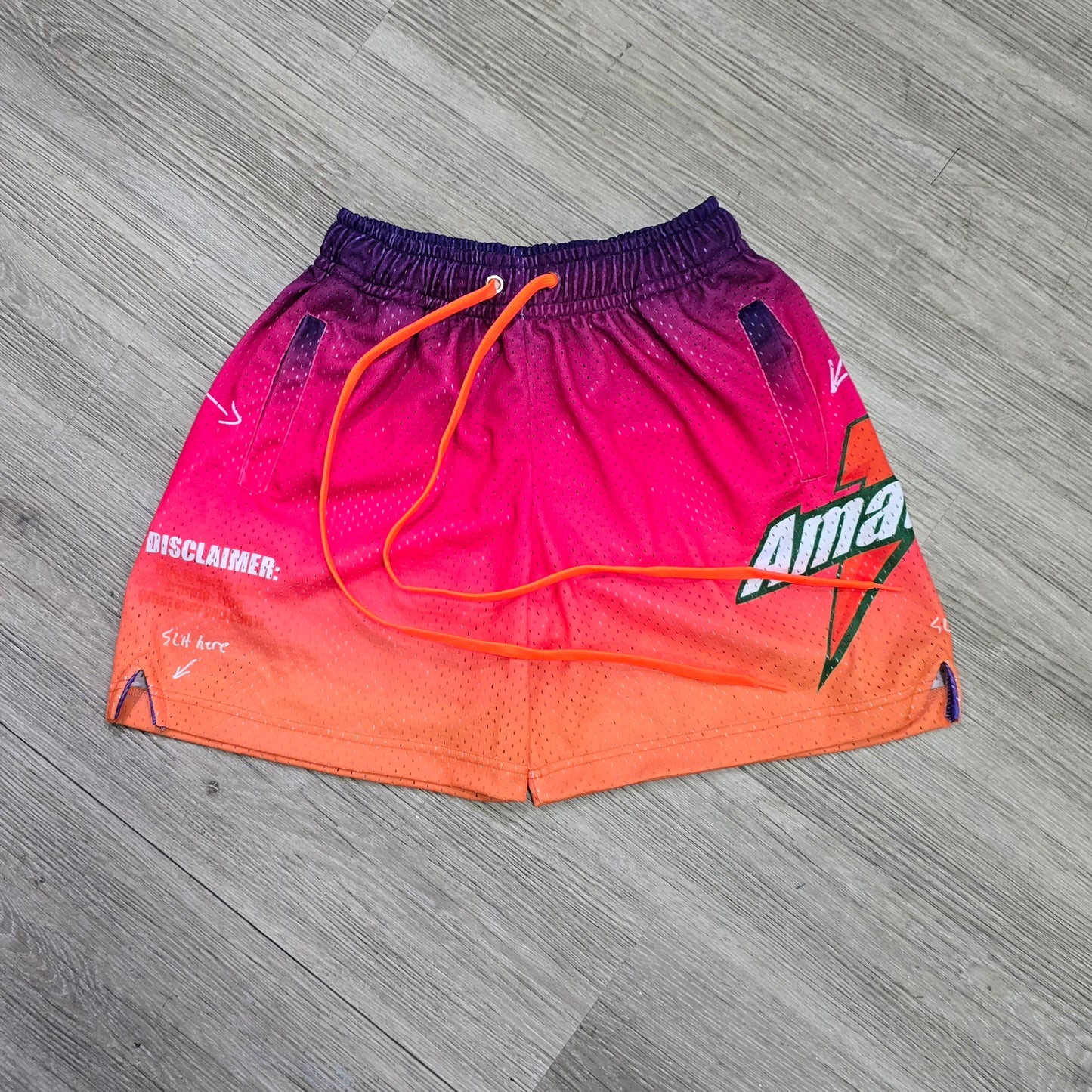 AMATEUR PASTEL TRI PURPLE MESH SHORTS