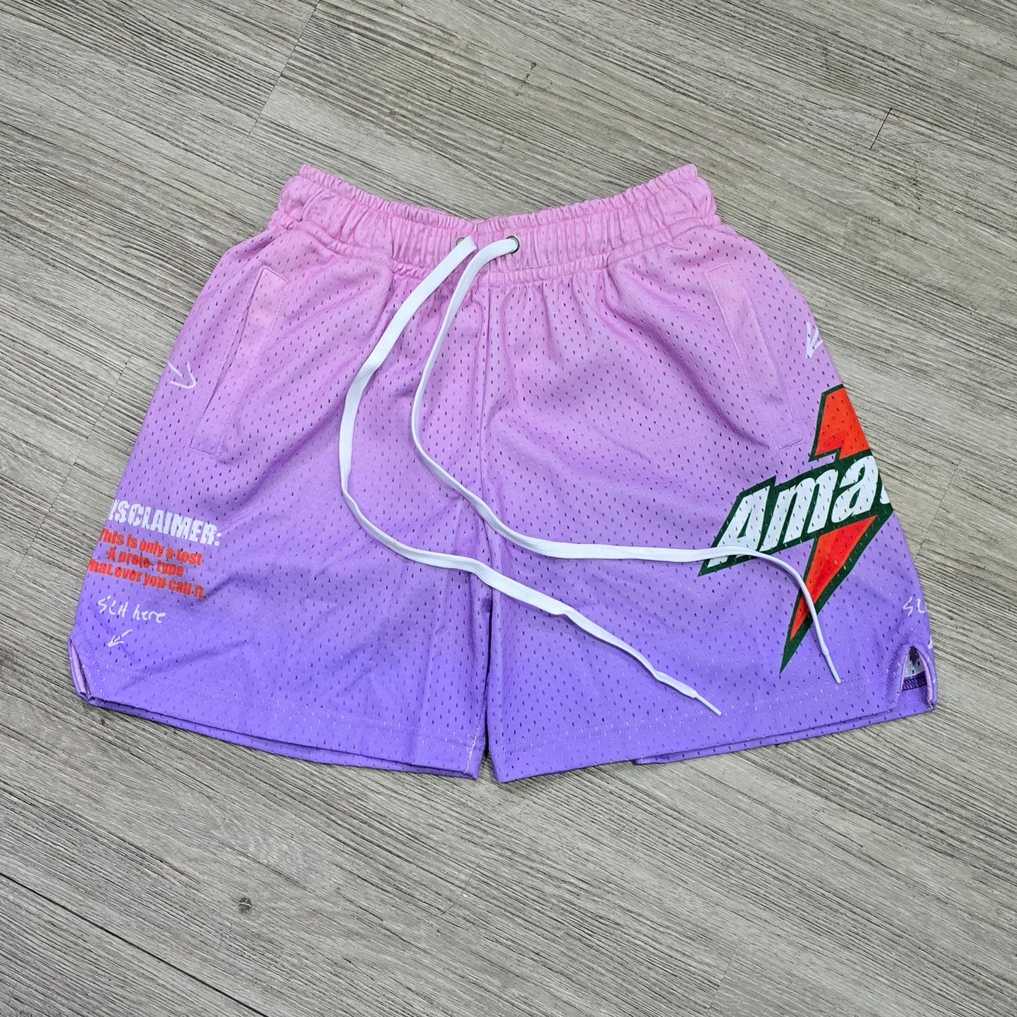 AMATEUR PASTEL SALMON MESH SHORTS