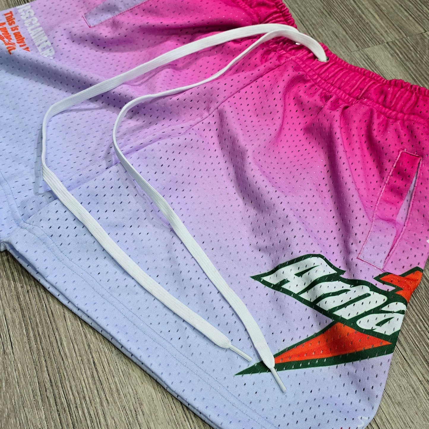 AMATEUR PASTEL PINK MESH SHORTS
