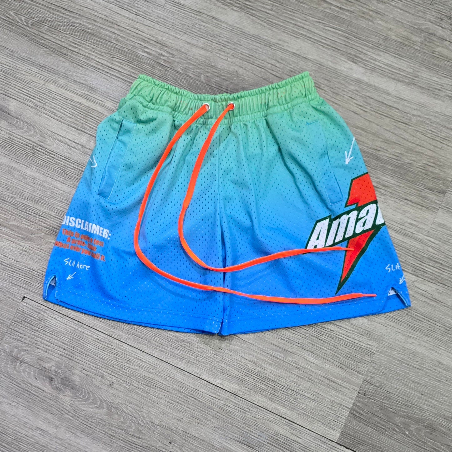 AMATEUR PASTEL BLUE MESH SHORTS