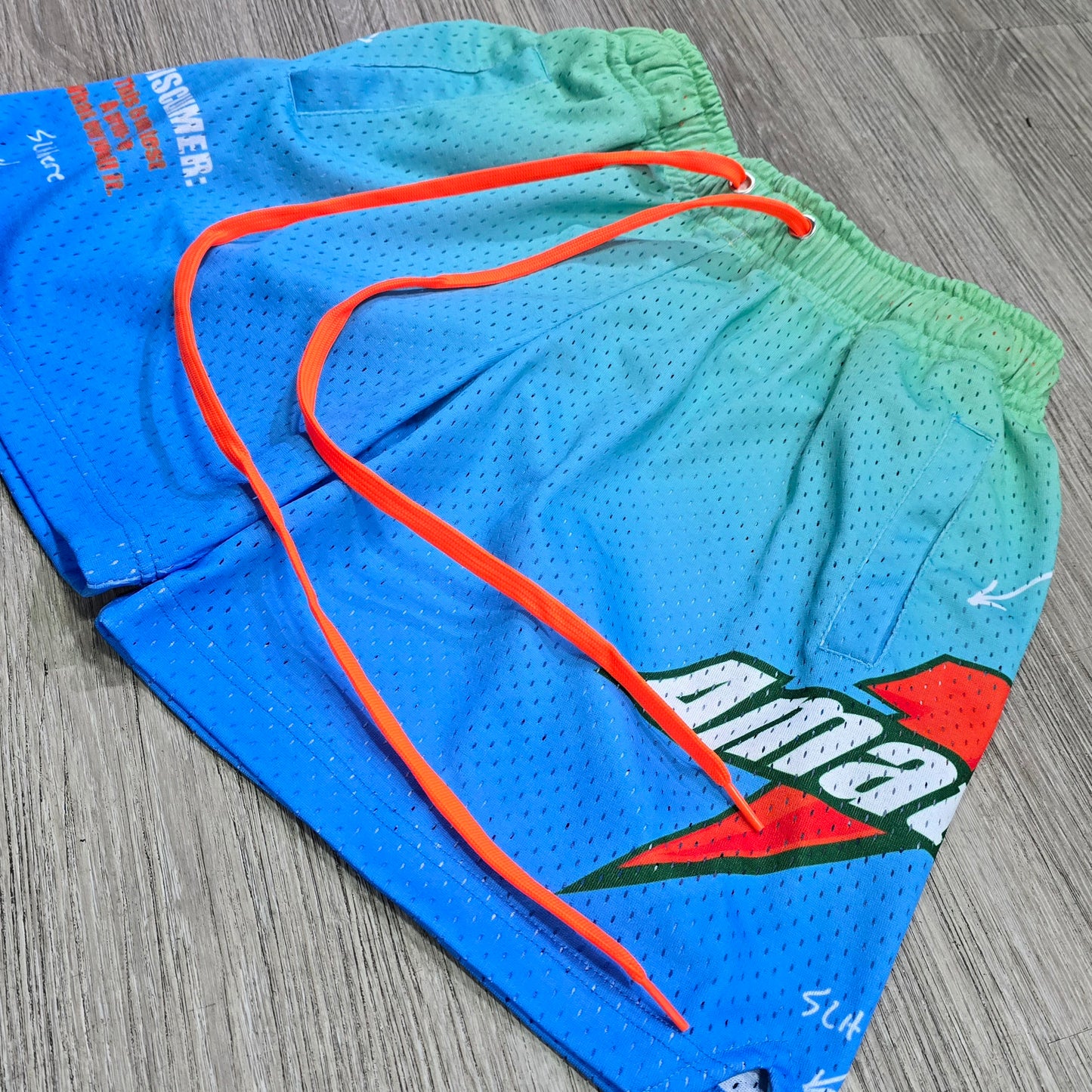 AMATEUR PASTEL BLUE MESH SHORTS