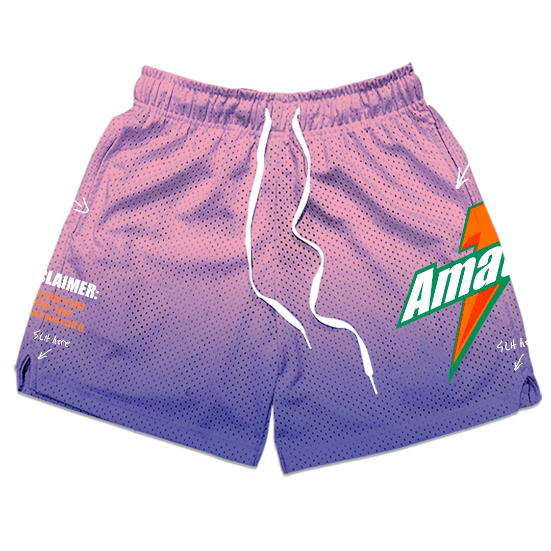 AMATEUR PASTEL SALMON MESH SHORTS