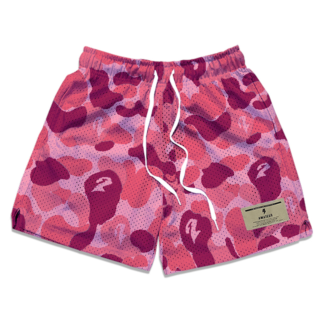 AMATEUR CAMOUFLAGE MESH SHORTS