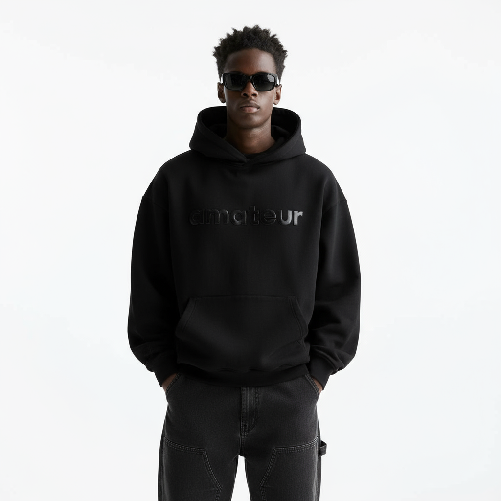 HOODIE TRIPPLE BLACK AMATEUR