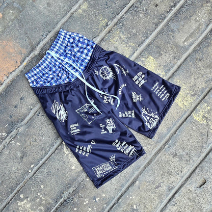 AMATEUR LOW WAIST PLAID BLUE PRINT OF SUCCESS