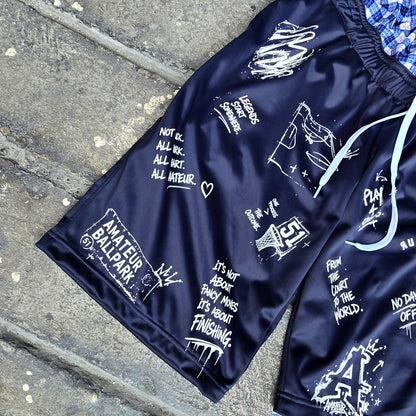 AMATEUR LOW WAIST PLAID BLUE PRINT OF SUCCESS