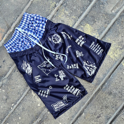 AMATEUR LOW WAIST PLAID BLUE PRINT OF SUCCESS