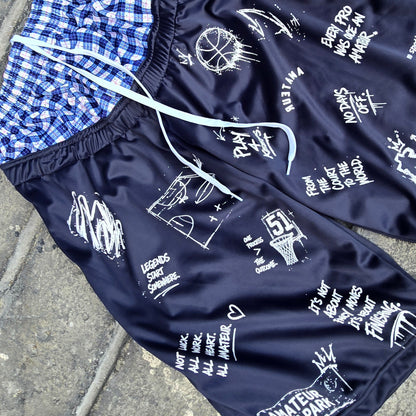 AMATEUR LOW WAIST PLAID BLUE PRINT OF SUCCESS