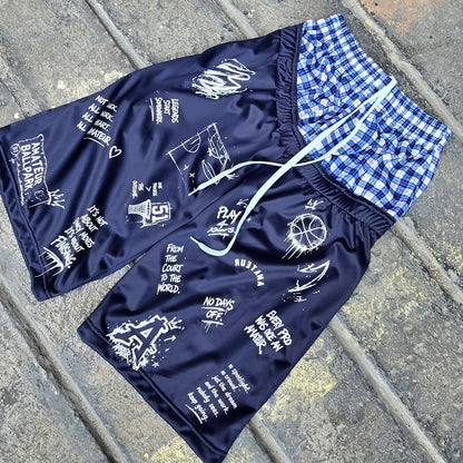 AMATEUR LOW WAIST PLAID BLUE PRINT OF SUCCESS