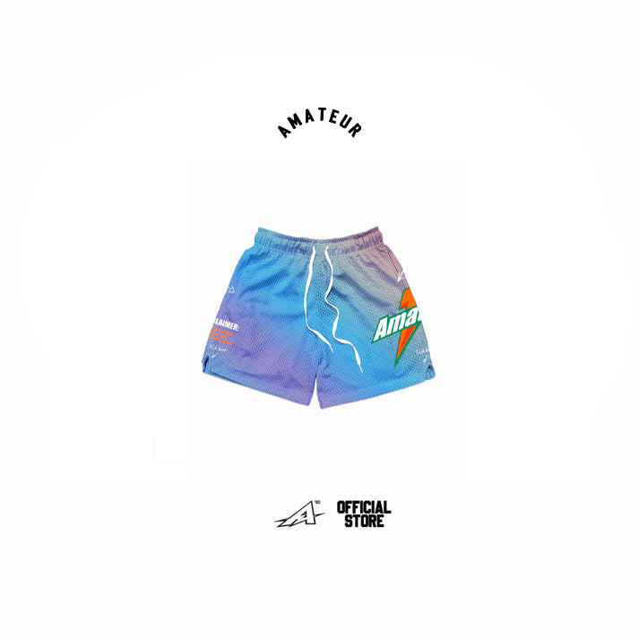 AMATEUR PASTEL TRI BLUE  MESH SHORTS