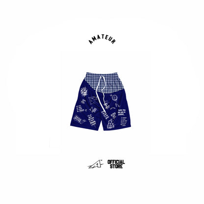 AMATEUR LOW WAIST PLAID BLUE PRINT OF SUCCESS