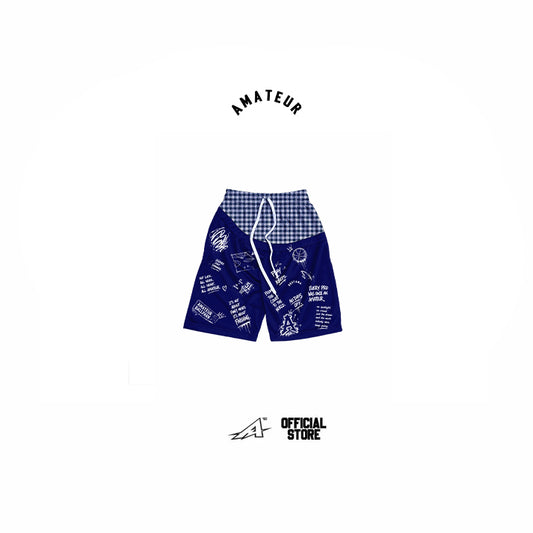 AMATEUR LOW WAIST PLAID BLUE PRINT OF SUCCESS