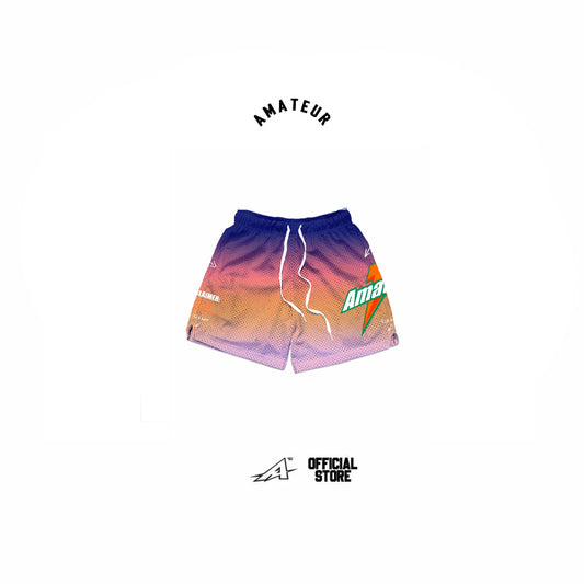 AMATEUR PASTEL TRI SALMON MESH SHORTS