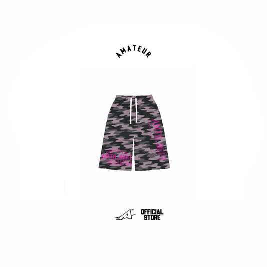 AMATEUR SWAG 3'4S CAMOU PINK SHORTS