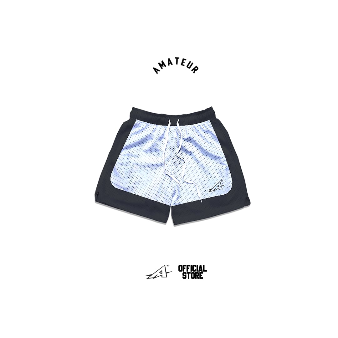 AMATUER V.E BLACK & V.E WHITE MESH SHORT ( VINTAGE ERA COLLECTION )