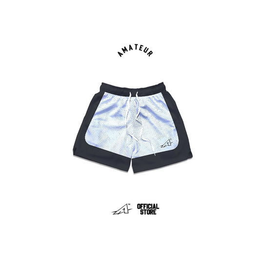 AMATUER V.E BLACK & V.E WHITE MESH SHORT ( VINTAGE ERA COLLECTION )