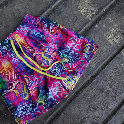 AMATEUR SNAKESKIN VILLAIN MESH SHORTS