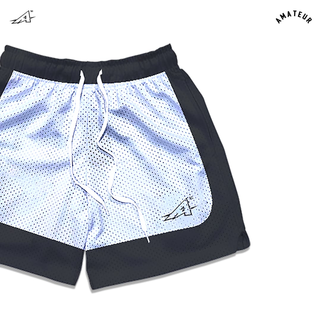 AMATUER V.E BLACK & V.E WHITE MESH SHORT ( VINTAGE ERA COLLECTION )