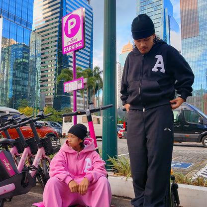 AMATEUR FLEECE HOODIE (DUAL  ZIPPER)