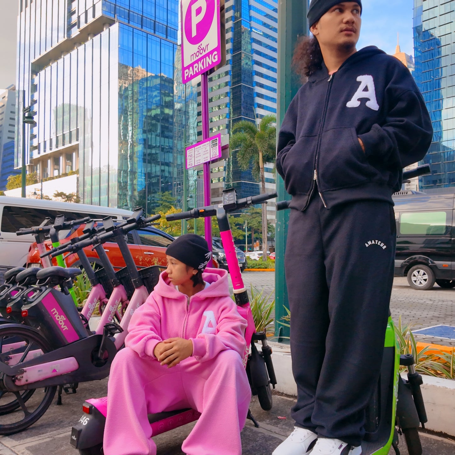 AMATEUR FLEECE HOODIE (DUAL  ZIPPER)