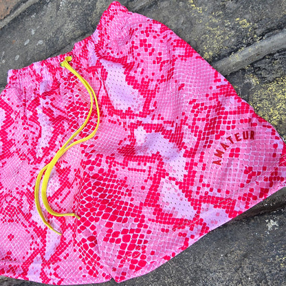 AMATEUR SNAKESKIN CHAOS PINK MESH