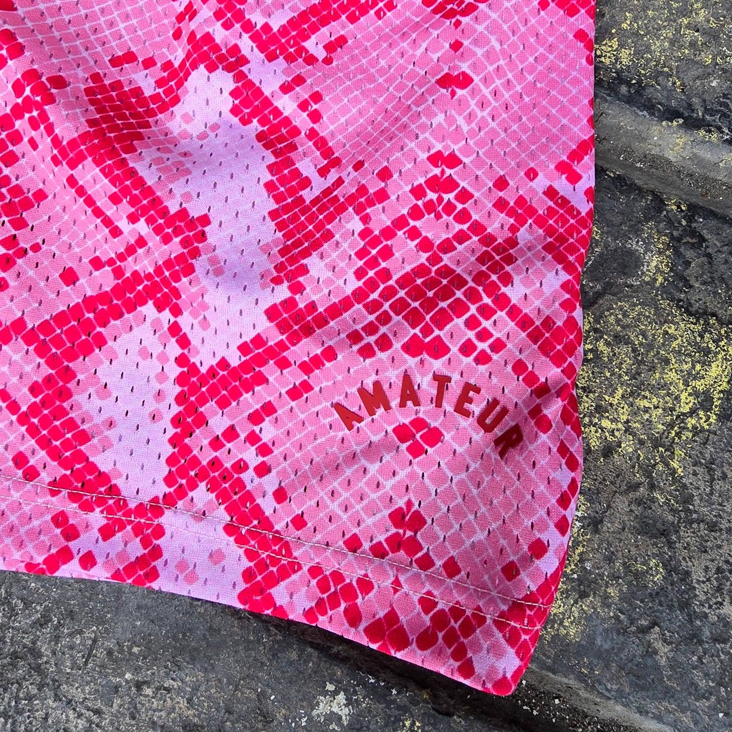 AMATEUR SNAKESKIN CHAOS PINK MESH