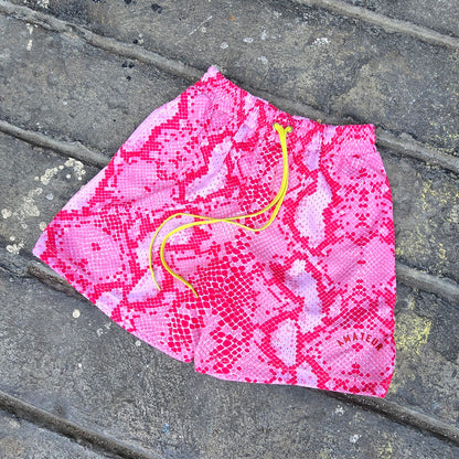 AMATEUR SNAKESKIN CHAOS PINK MESH